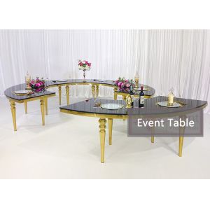 Round Mirrored 340X80X75CM Outside Wedding Table For Wedding