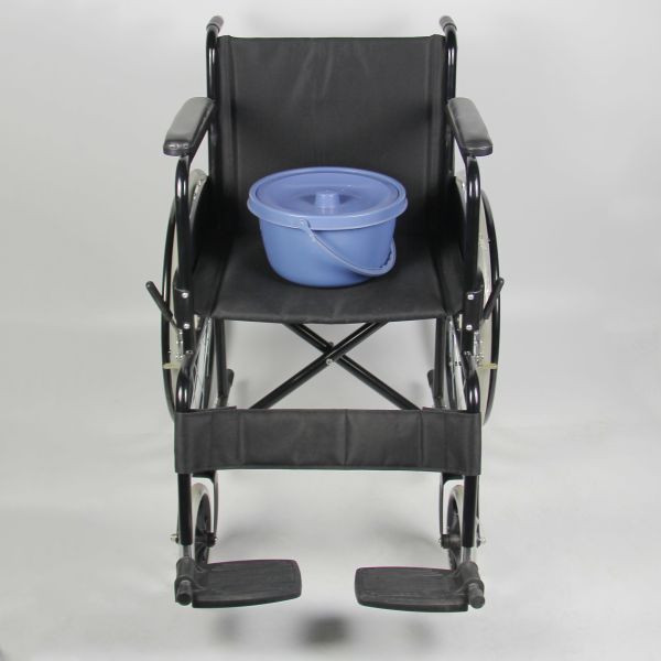Barebone Folding Steel Wheelchair Solid Castor Easy Assemble