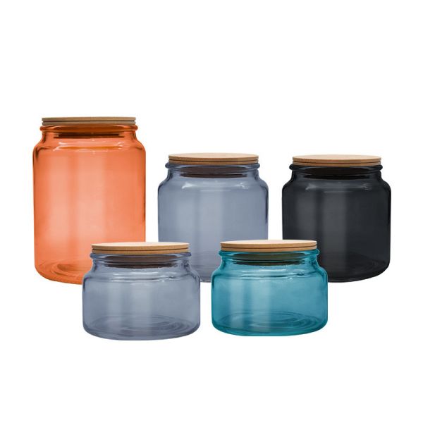 Mouth Blown 320ml Borosilicate Glass Storage Jars