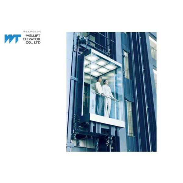 Square Cabin Panoramic Glass Lift , Environment Friendly Building Lifts