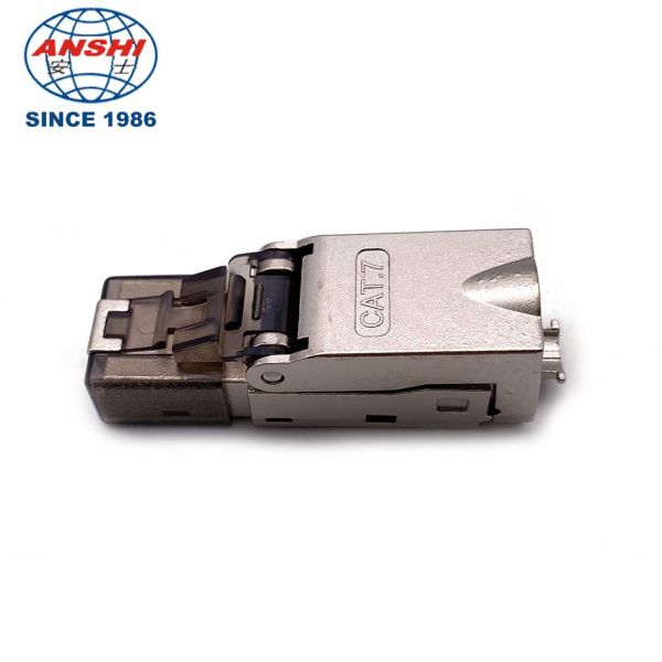 China ANSHI RJ45 CAT7 FTP Unshielded STP Shield Modular Plug Grey RJ45 Tolless Shielded Connector on sale China ANSHI RJ45 CAT7 FTP Unshielded STP Shield Modular Plug Grey RJ45 Tolless Shielded Connector on sale