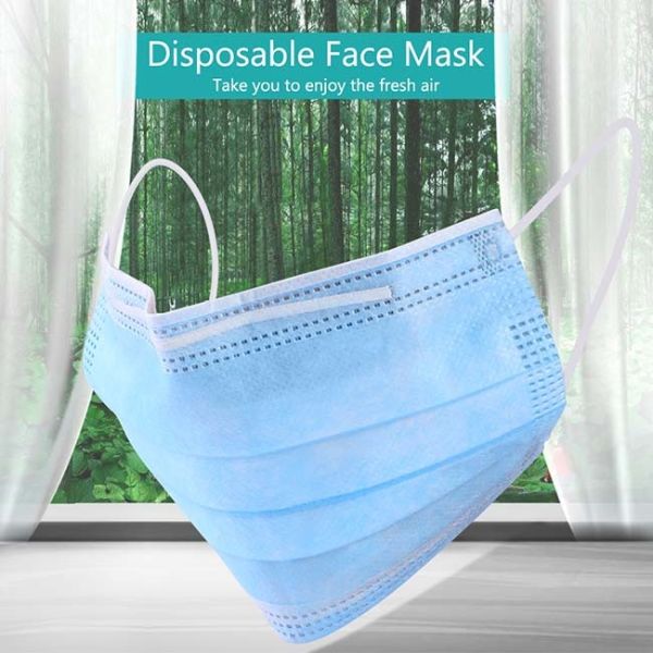 Antibacterial Face Mask Surgical Disposable 3 Ply Dust Mask Eco Friendly
