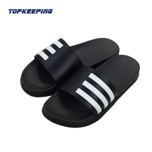 Custom Logo Stripe Summer Pvc Odm Sliders Slippers For Men