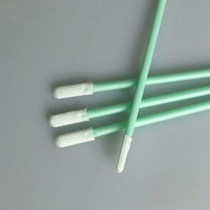 Electronics Cleaning 70mm Double Layer Polyester Swab With PP Stick