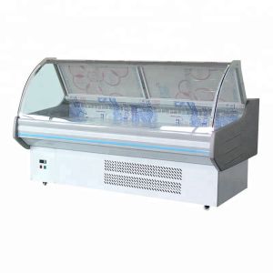 Butchery Meat Fish Chiller Display Showcase Large Capacity Energy Saving