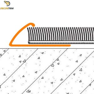 Aluminum Curved Carpet Transition Strip Glossy Silver 9mm×3000mm