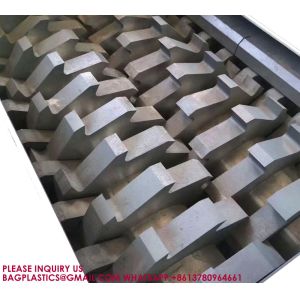 Plastic Bottle recycling, Plastics Shredder Balde Machine, Double Shaft Shredder
