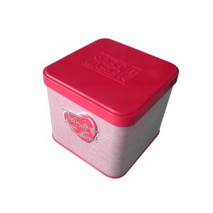 0.21mm Biscuit Tin Box ISO900 Square Metal Tin Containers