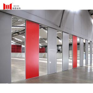 China Red Fireproof Sliding Wall Divider 2000mm 3800mm Movable Wall Systems on sale