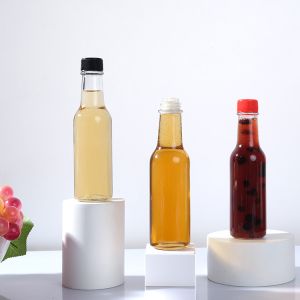Factory Wholesale 5 Oz 8 Oz Woozy Bottles Ketchup Pepper Sauce Glass Bottle With
