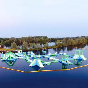 Oxford Inflatable Aqua Fun Park / Customized Inflatable Water Park Games For