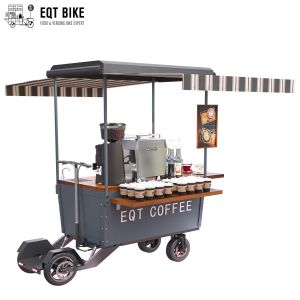 Fast Food Tricycle Coffee Cart Scooter Vending Multifunction