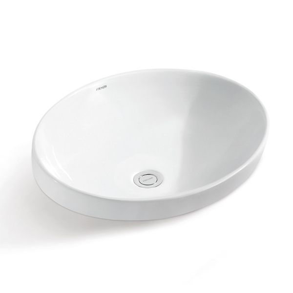 Buy WC Ceramic Bathroom Basin 565x410x185mm Sanitary Ware Wash Basin at wholesale prices