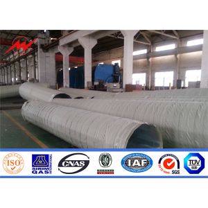 Flange Connection Galvanized Steel Tubular Poles For Transmission