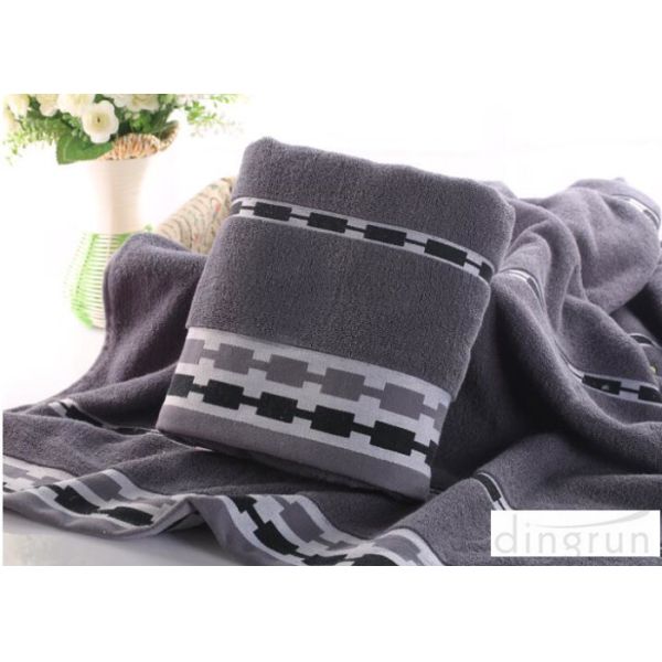 Buy Jacquard Style Microcotton Bath Towels Natural Anti Bacterial 400 Gsm at wholesale prices