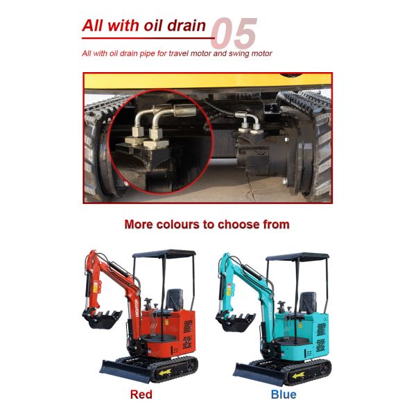 1500kg Small Crawler Excavator Full Hydraulic Pilot Compact Digging Machine