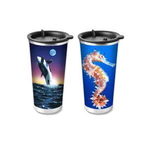 Food Grade 3D Lenticular Printing Service Plastic Kids Drinking Cup