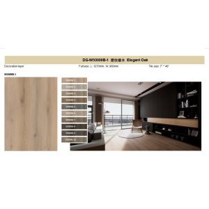 6mm Biodegradable Stone Plastic Composite Sound Resistant Elegant Oak Burlywood