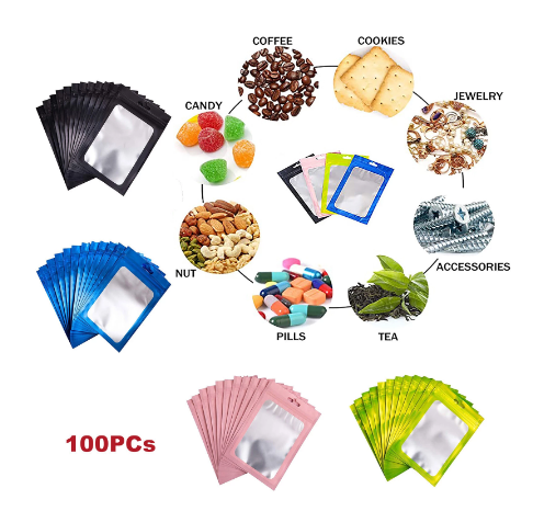 Custom Logo Case Opp Clear Packaging Laminated Plastic Bags Resealable Bags for Cosmetic