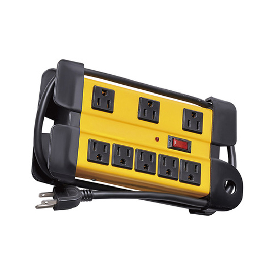 8 outlet Metal Power Strip and Extension Socket With 15A Circuit Breaker Surger Protector Reset Switch