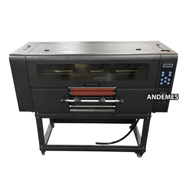 CMYKW V Ink Color Andemes A3 30cm Uv Dtf Printer Roll to Roll Printing with 3 Xp600 I1600 Head Sticker Printer