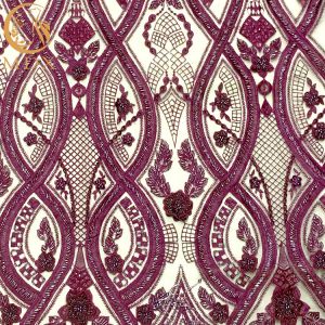 Dropshipping Handmade 3D Embroidery Lace Fabric for Wedding Dress