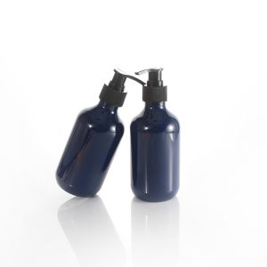 Customized Blue 62mm 10.14oz Boston Shampoo Pump Bottles