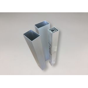 Silver White Anodizing Aluminium Tube Profiles , Extruded Aluminum Rectangular