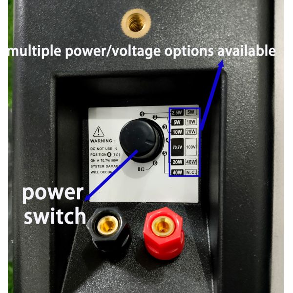 6" Two Way Wall Tweeter Speaker 40w/20w/10w/5w/8ohm ABS Good Sound with Power Switch