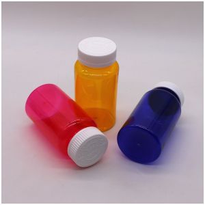 Child Resistant Lids PET Pill Containers for Pharmacy Medicine Organization