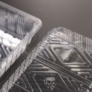 Eco Friendly BPA Free Disposable Plastic PET Food Tray For Food Packaging