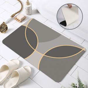 Bathroom Diatomite Foot Mat Anti Slip Soft Absorbent
