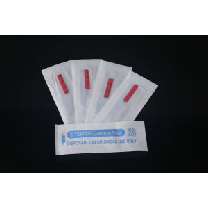 #12 Flat Red Eyebrow Microblading Needles Permanent Makeup Tattoo Needles