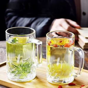 20OZ Glass Beer Mugs With Handles Dishwasher And Microwave Safe