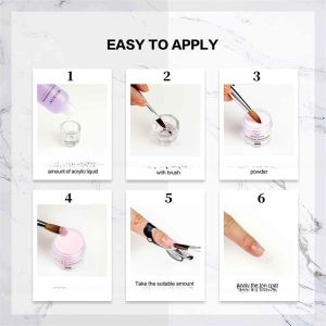 Complete Nail Acrylic Powder Dipping Kit with Liquid Brush and Tools Professiona