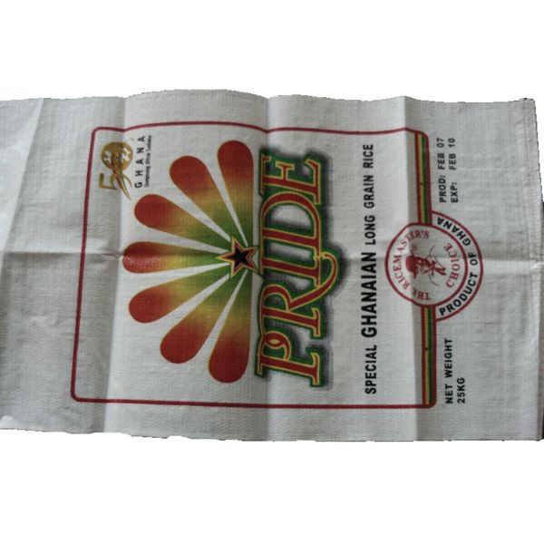 Bopp Laminated PP Woven Rice Packaging Bags 25 Kg Double Stitched Multi Use