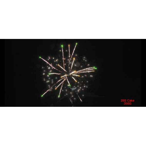Buy 25 Shots Pyrotechnic Cake Fireworks Customized 180x180x225cm at wholesale prices