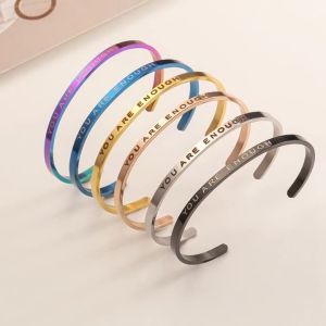 Custom Logo 18k Stainless Steel Bracelets Women Jewelry Bracelet Bangles
