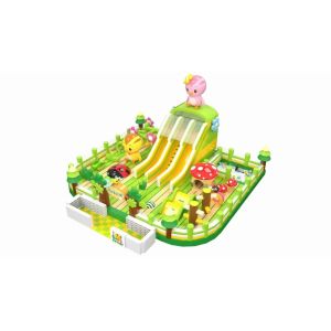 Buy cheap Farm Theme With Mushroom And Ladybug Inflatable Bouncy Slide Castle from wholesalers