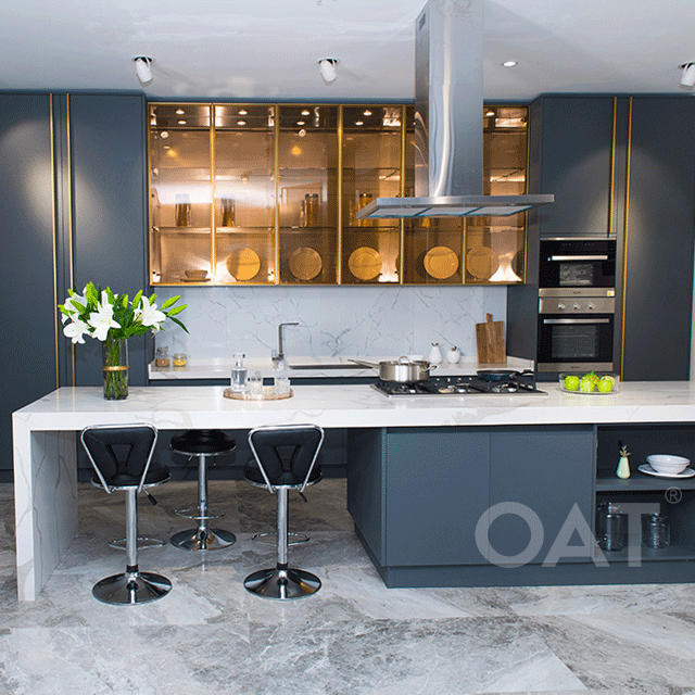 China Durable 304 Stainless Steel Kitchen Cabinet with 18mm Thickness and 20mm Door Thickness for Modern Homes on sale