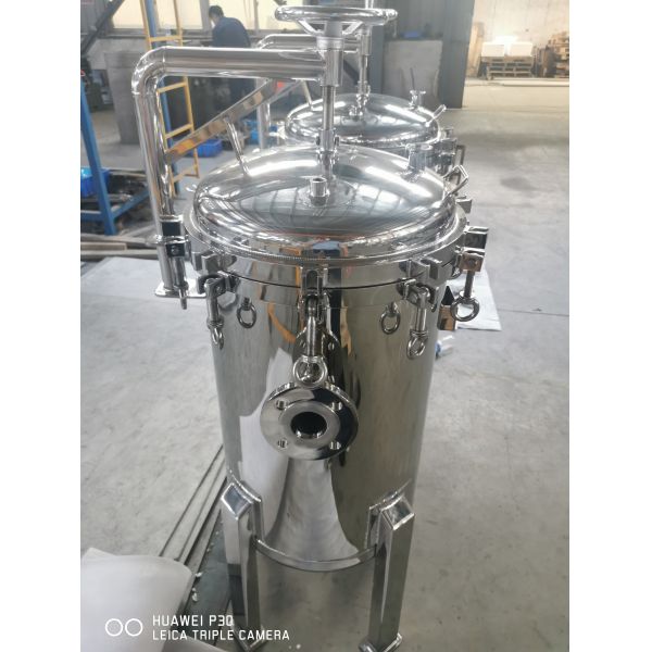 Water 304 Stainless Single Bag Filter Housing With 12 Bar Working Pressure