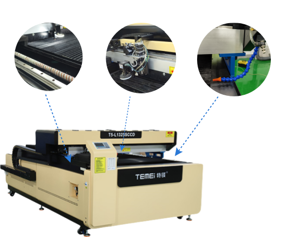 1300x2500mm CO2 Laser Cutter Machine For Composite Board With Visual System