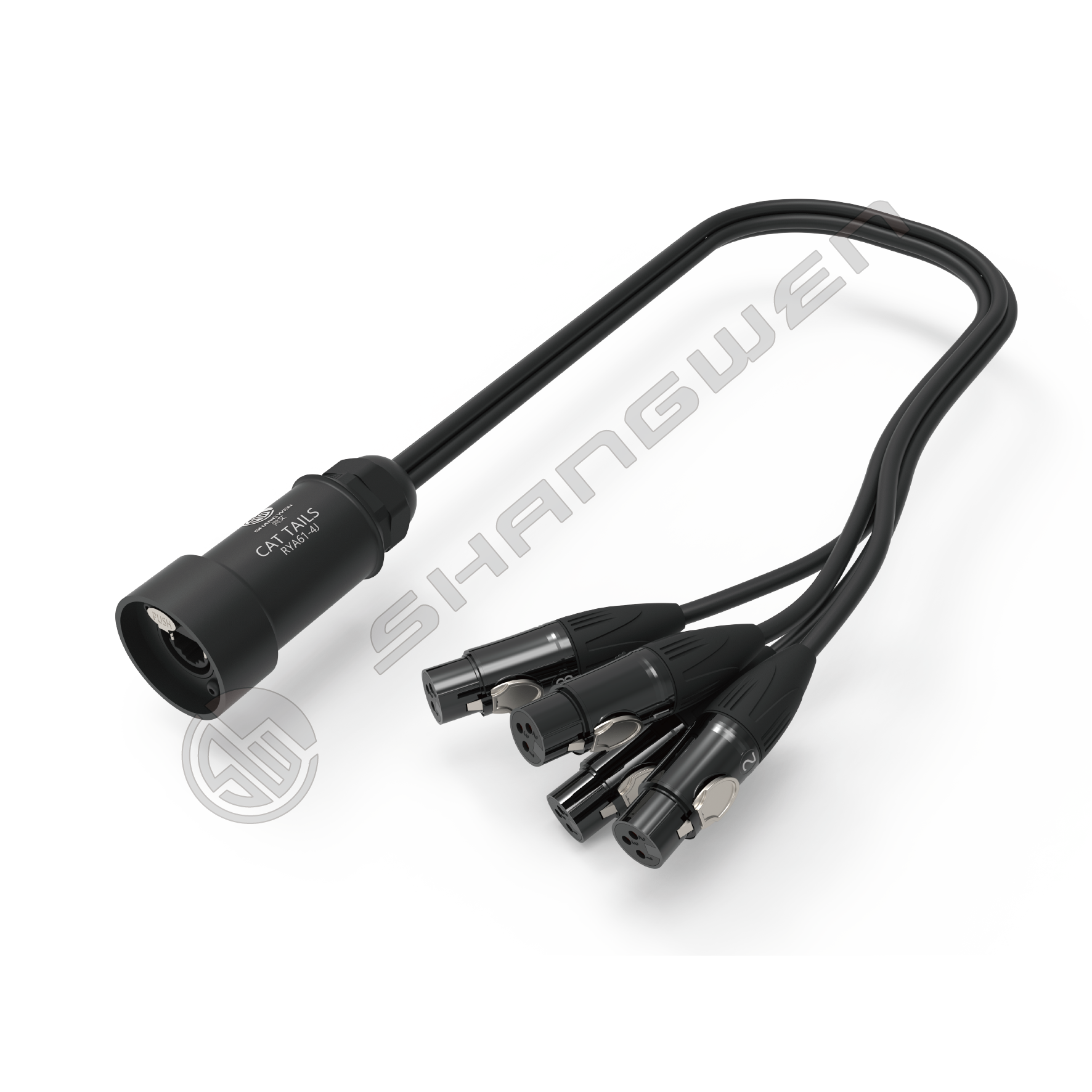 4 Channel PVC Jacket XLR Female Male Connectors to Cat5 Cat6 DMX RJ45 DMX512 Snake Audio Cable for Professional Audio