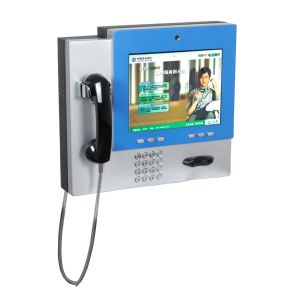 China Wireless Connective Wall Mounted Kiosk with telephone and webcamera for video call V602 on sale