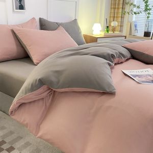 Reactive Printing 4 Piece Polyester Bedding Set with 2 Pillowcase Zipper Direct