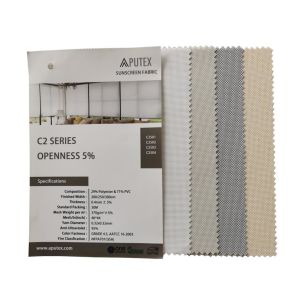 Quality Roof Blinding 0.4mm Solar Screen Roller Blind Fabrics 5% Openness for sale