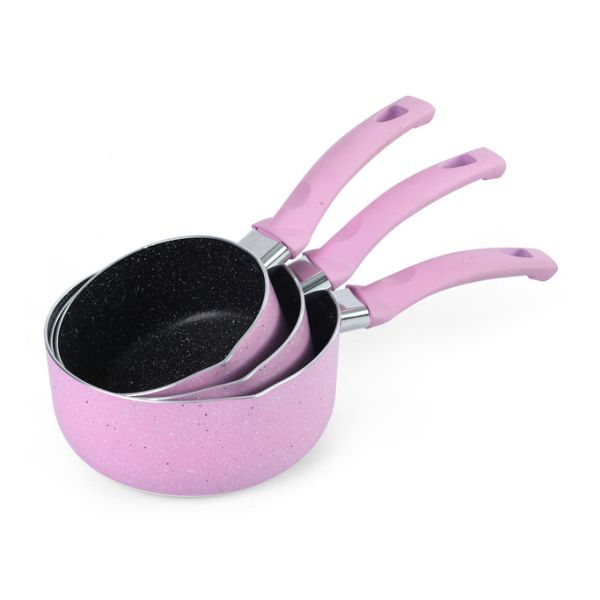 Buy Pink Round 16cm LFGB Large Aluminum Pots For Cooking at wholesale prices