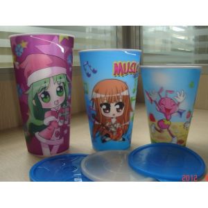 PLASTIC LENTICULAR 3d lenticular cups plastic flip effect lenticular mugs