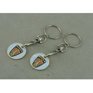 Customised Gold Color Trolley Token Keyring Personalised Rover Brass