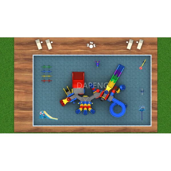 Water Play Equipment Manufacturer Customized 350SQM Children Aqua Park Design for Hotel and Resort